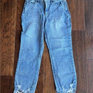 Time and Tru Light Blue Boyfriend Jeans with Distressed Hem